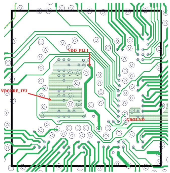 Obr. 21 BeagleBoard Layer 3 signálová vrstva